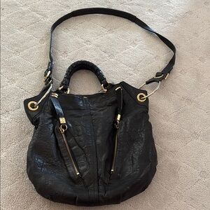 orYANY Black Leather Shoulder Bag